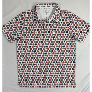 On Par Golf Appeal White Fiesta Polo Lightweight Men's Size‎ Small Great Quality